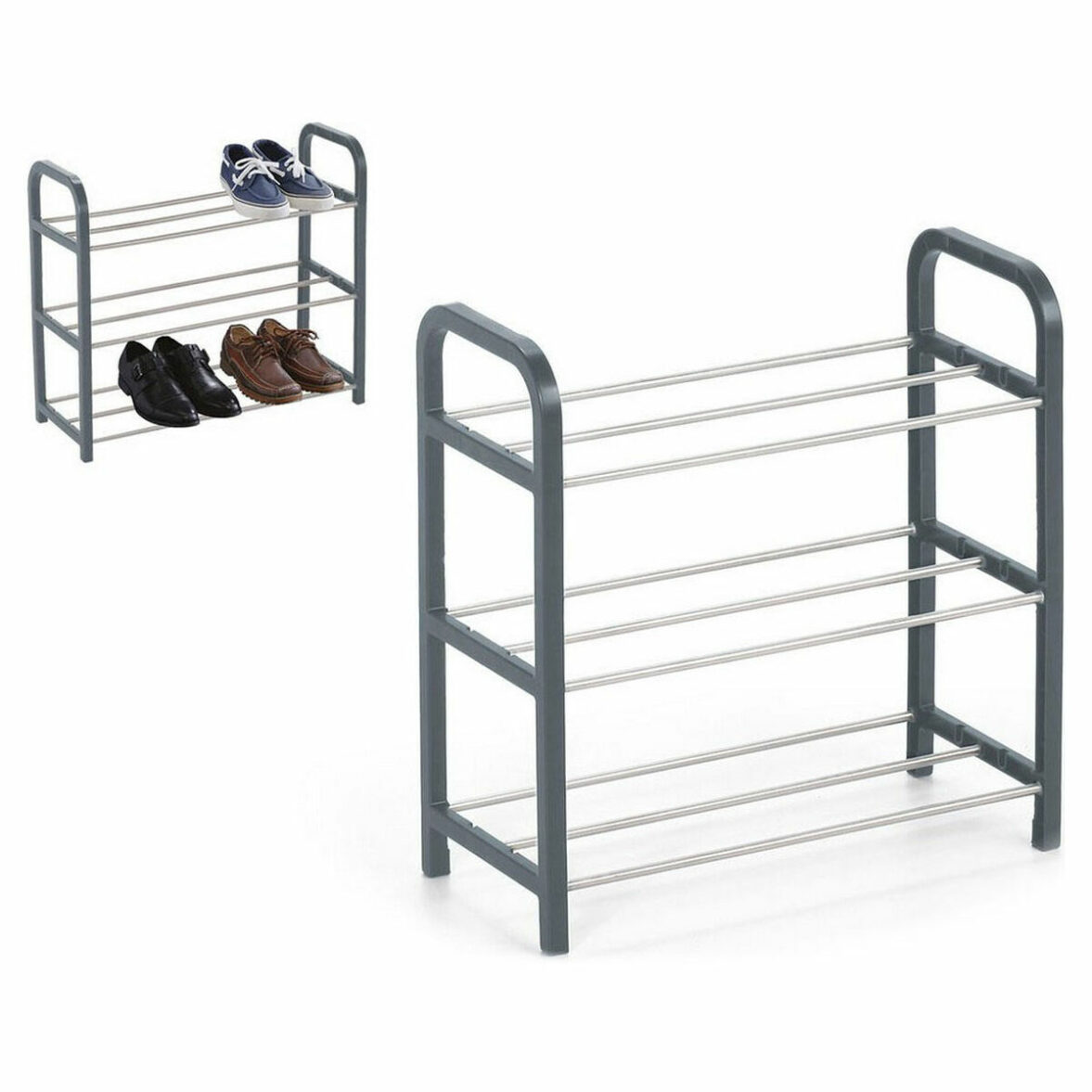 Zapatero Confortime Metal 3 niveles 40 x 19 x 44 cm (40 x 19 x 44 cm) - Imagen 3