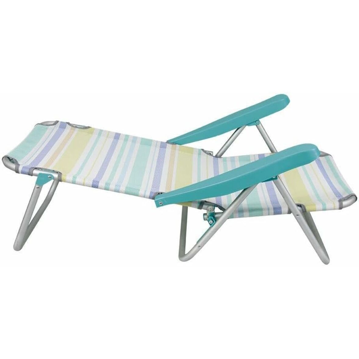 Silla Plegable con Reposacabezas 80 x 65 x 45 cm Multiposición A rayas - Imagen 3