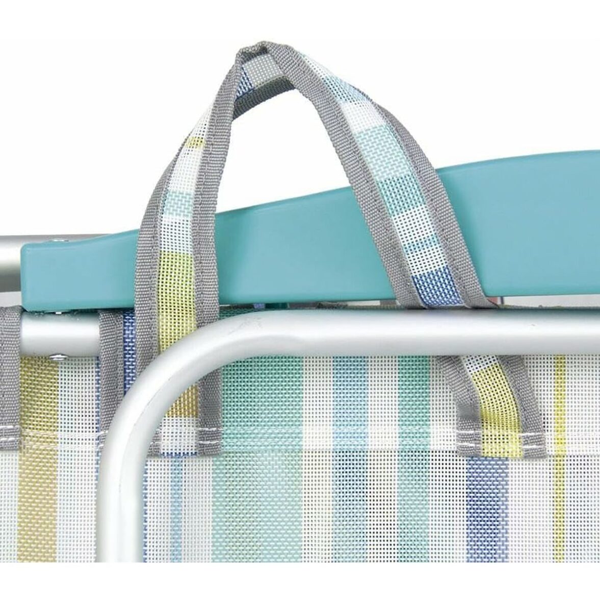Silla Plegable con Reposacabezas 80 x 65 x 45 cm Multiposición A rayas - Imagen 4