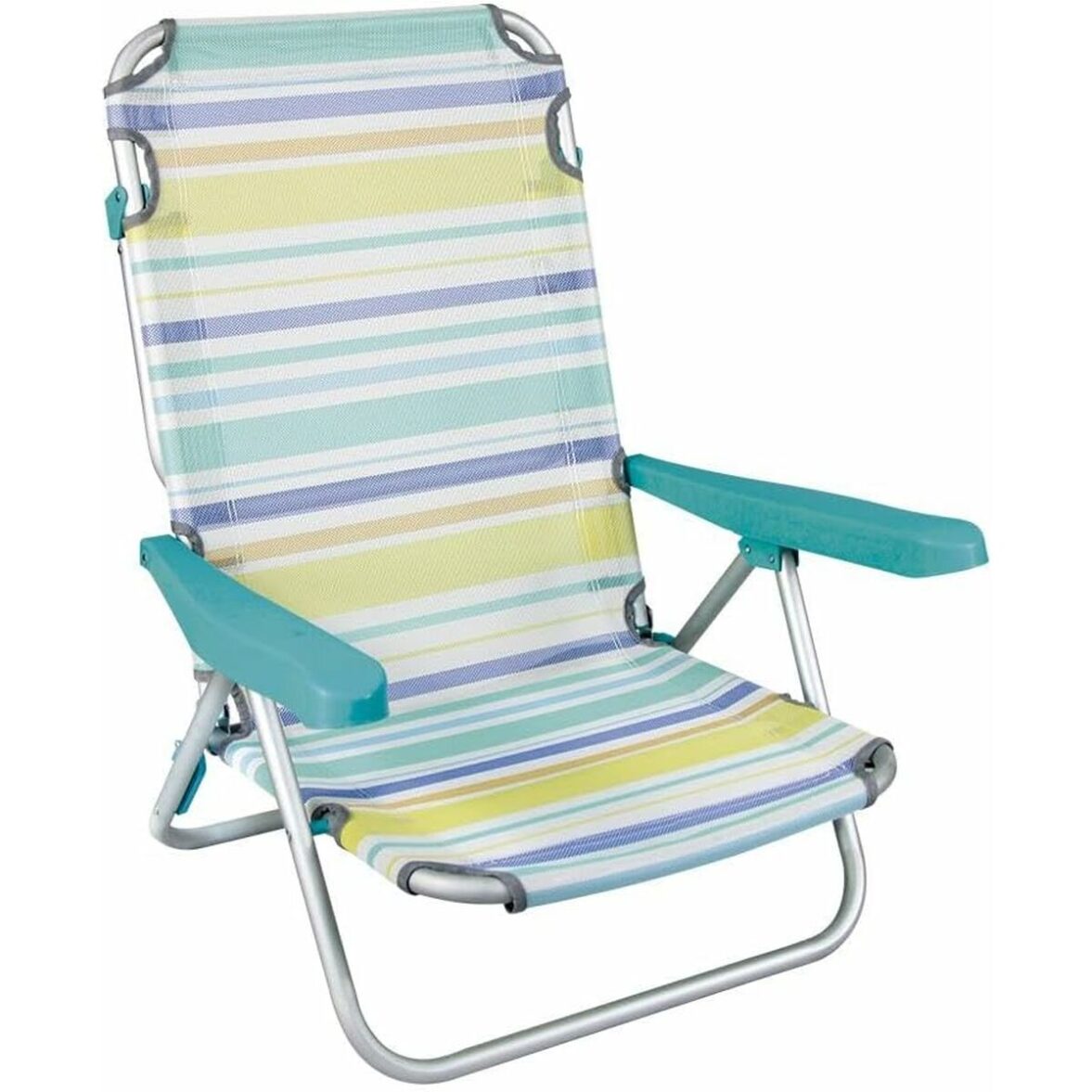 Silla Plegable con Reposacabezas 80 x 65 x 45 cm Multiposición A rayas - Imagen 6