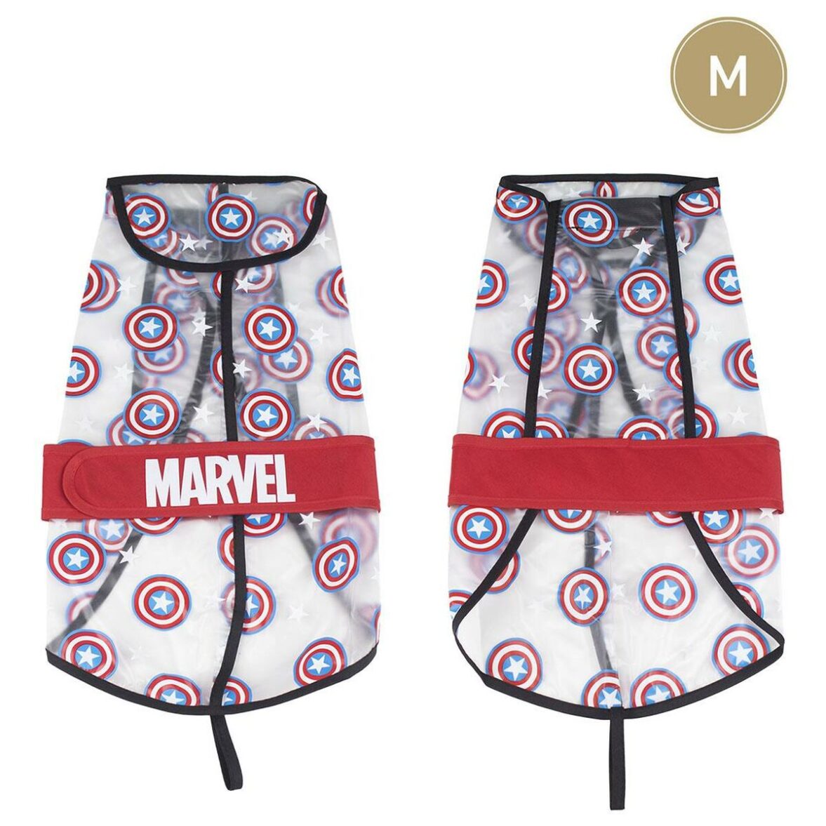 Chubasquero para Perro The Avengers Rojo Transparente M - Imagen 5