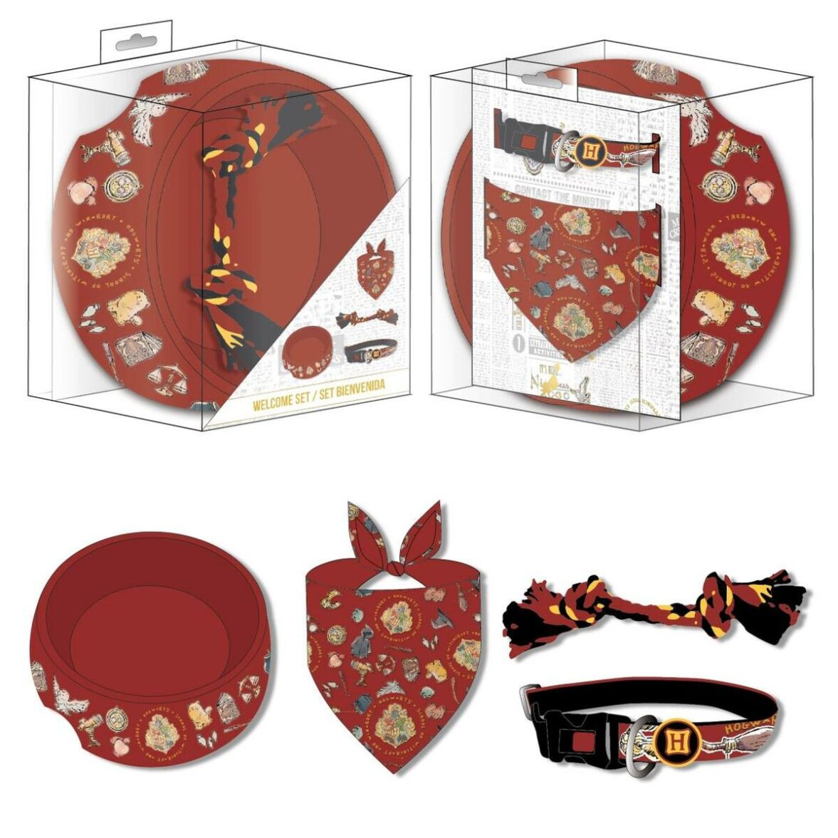 Set de Regalo Harry Potter Rojo Oscuro 21,0 x 21,0 x 8,8 cm Perro 4 Piezas - Imagen 7