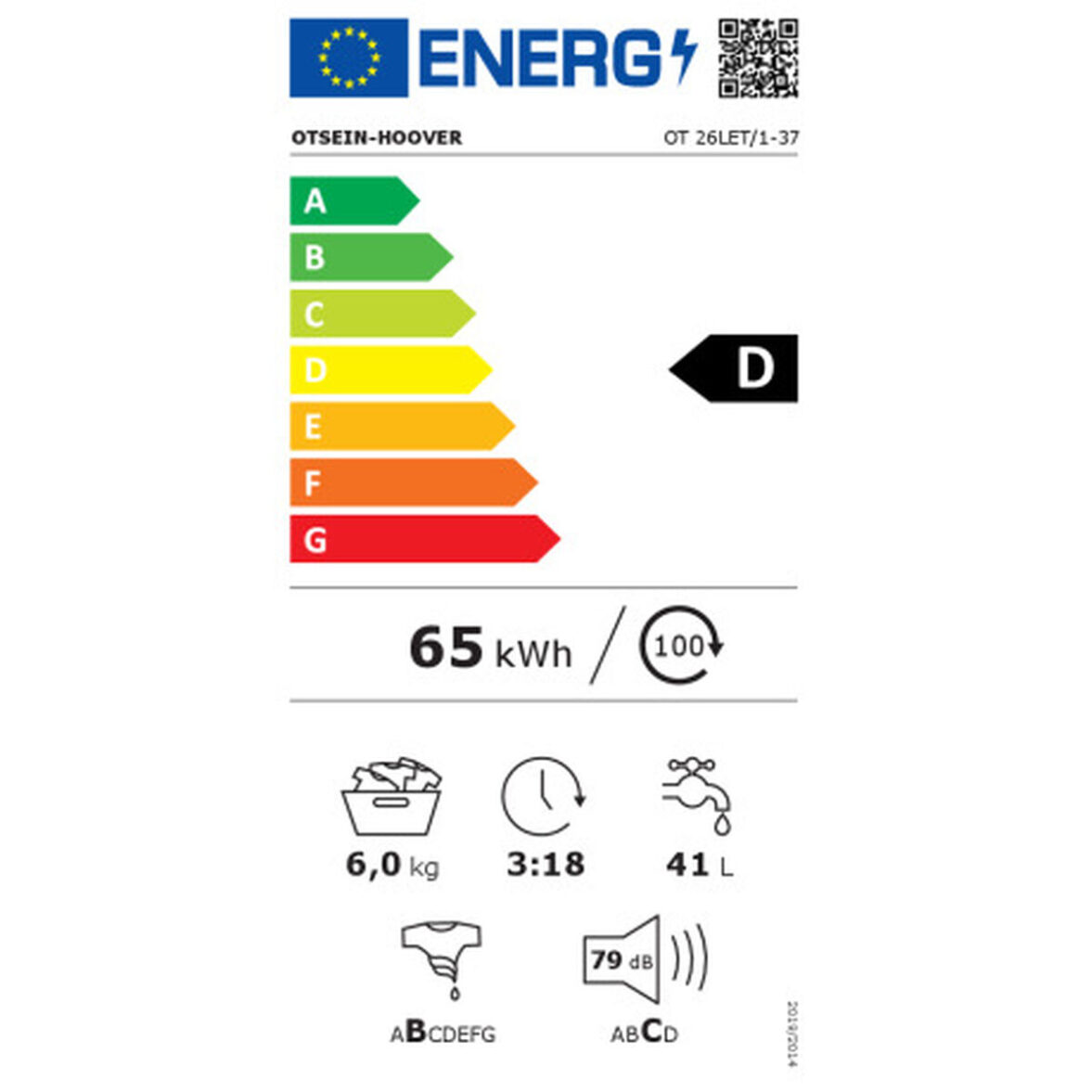 Lavadora Otsein OT26LET/137 6 Kg 1200 rpm 40 cm - Imagen 3