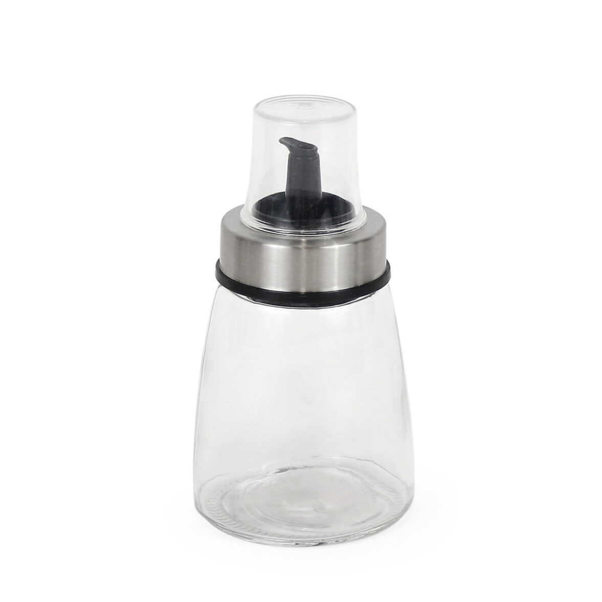 Aceitera Quttin Transparente Plateado Vidrio 200 ml 6,5 x 6,5 x 12,5 cm (12 Unidades) - Imagen 4