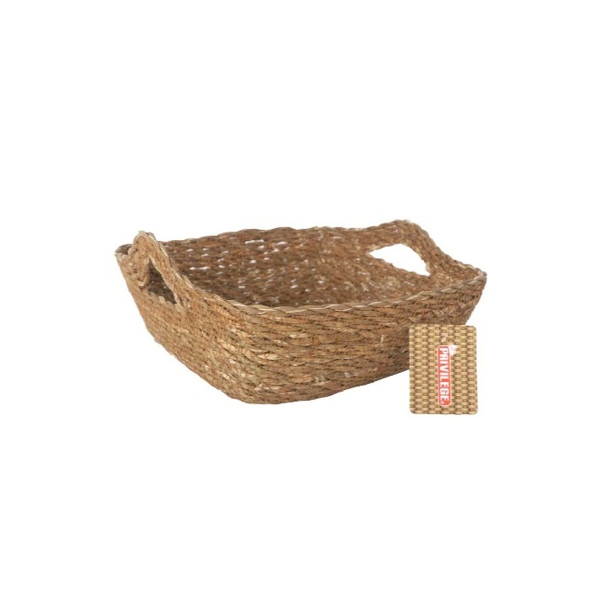 Cesta Multiusos Privilege Marrón Mimbre 22 x 22 x 8 cm (12 Unidades) - Imagen 3