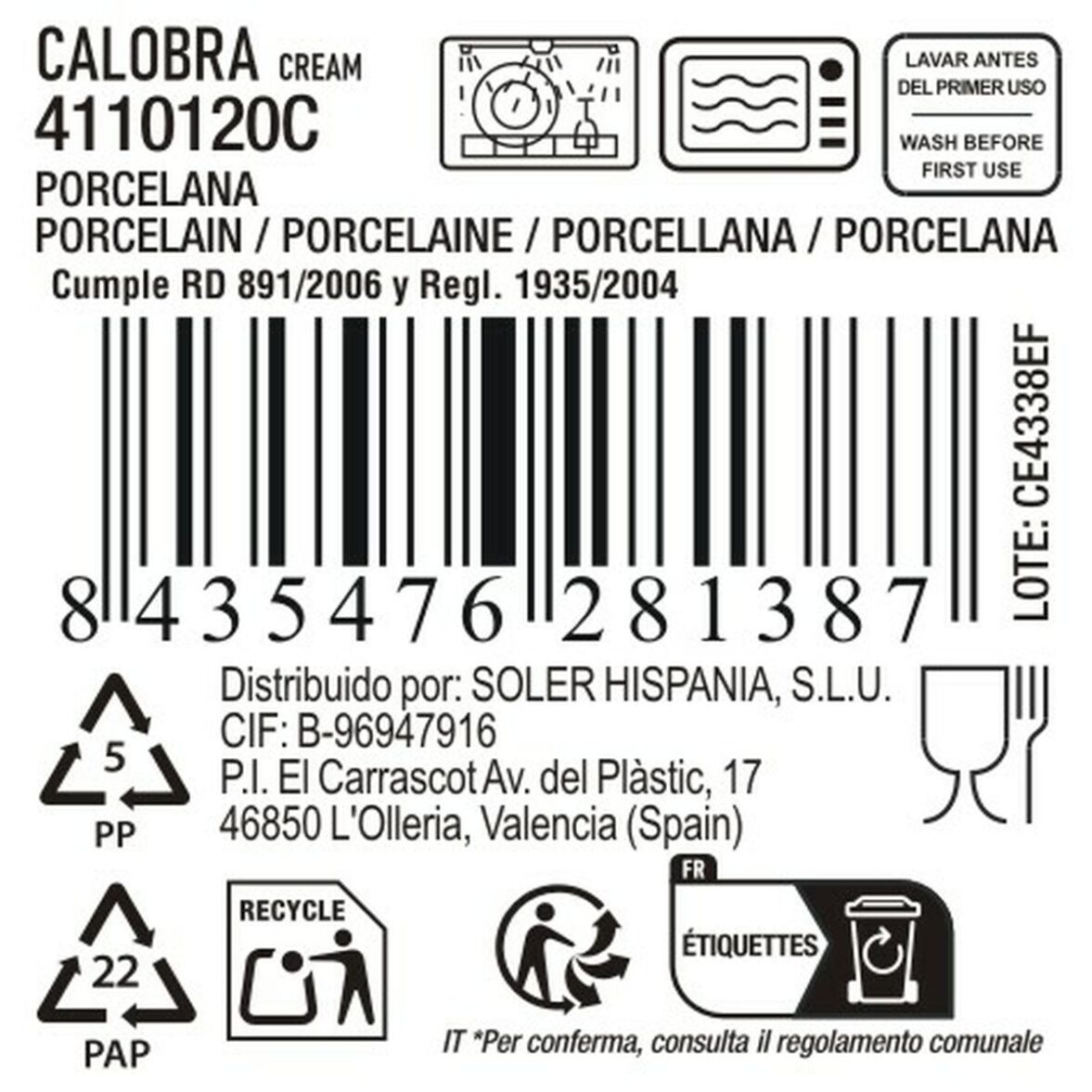 Fuente de Cocina La Mediterránea Calobra 26,5 x 14 cm (24 Unidades) - Imagen 5