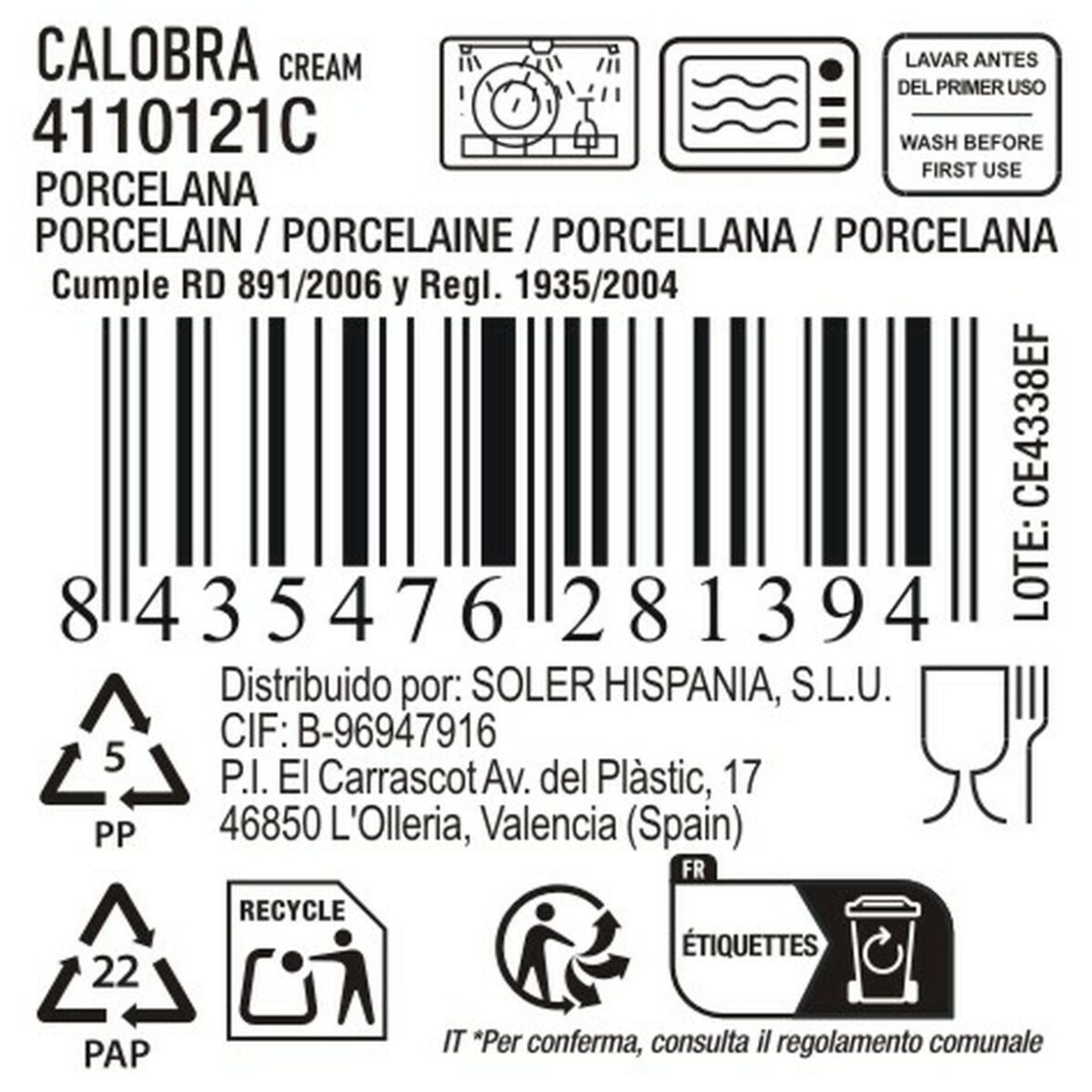 Fuente de Cocina La Mediterránea Calobra 31,2 x 17,5 cm (24 Unidades) - Imagen 5