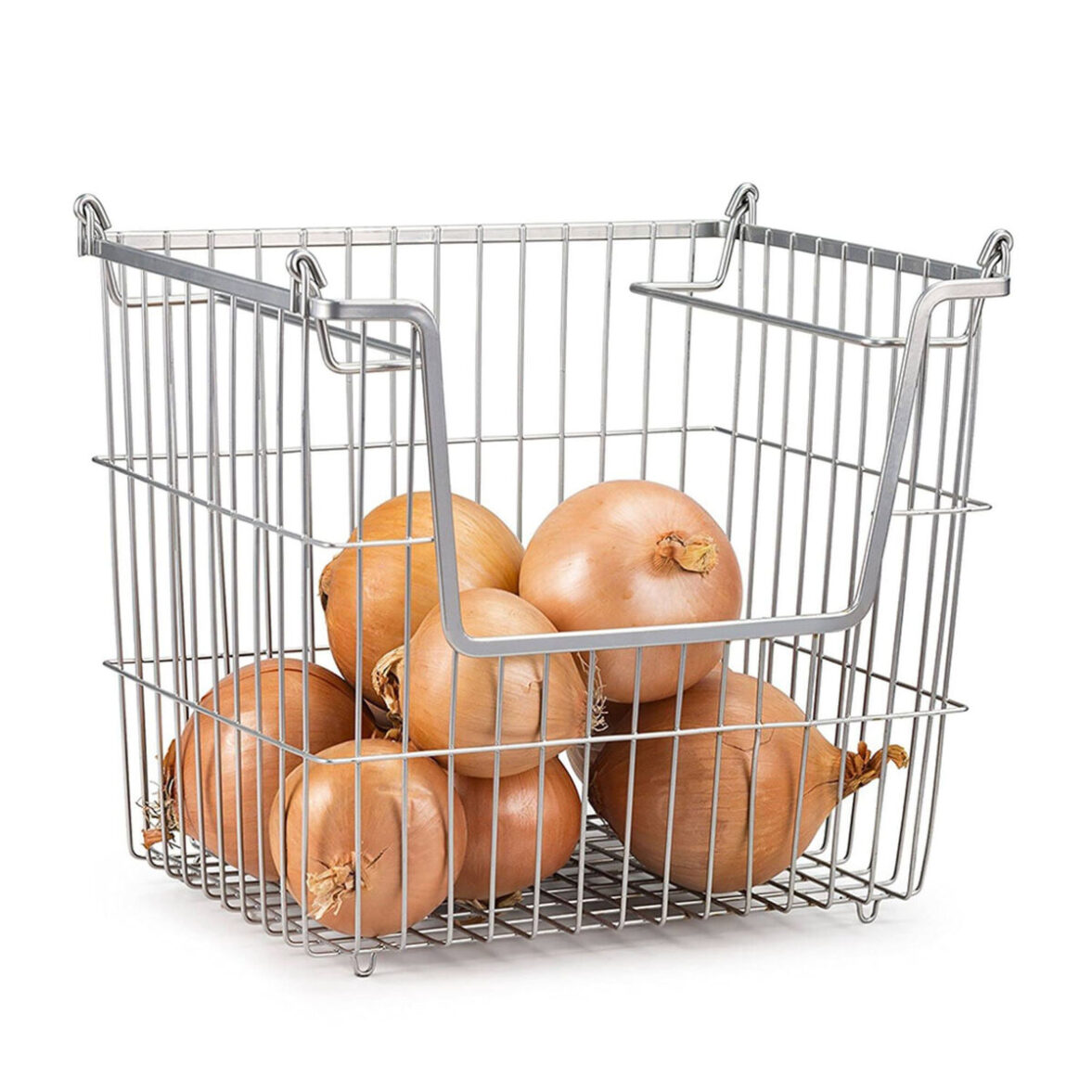 Cesta Multiusos Confortime Gris Metal 32 x 27 x 23 cm (6 Unidades) - Imagen 3