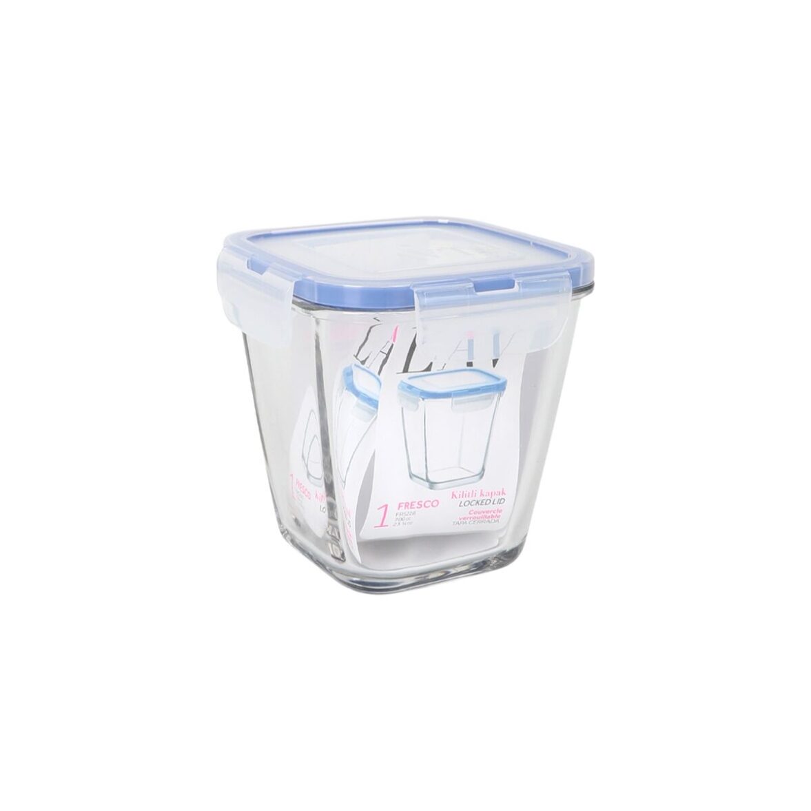 Fiambrera Hermética LAV Azul Transparente 700 ml (8 Unidades) - Imagen 3