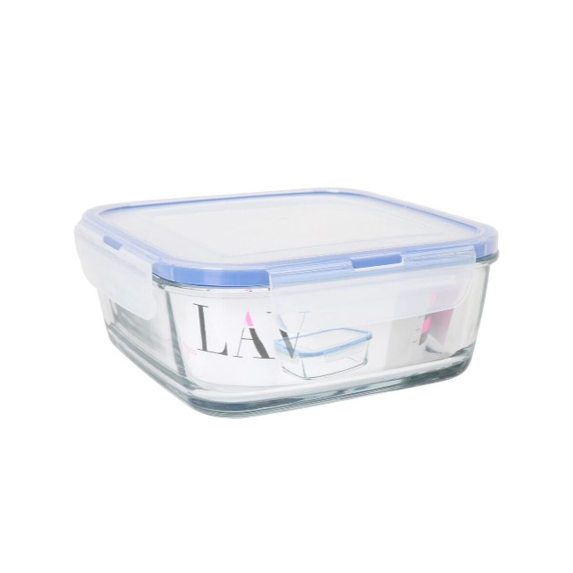 Fiambrera Hermética LAV Azul Transparente 1,15 L (8 Unidades) - Imagen 4