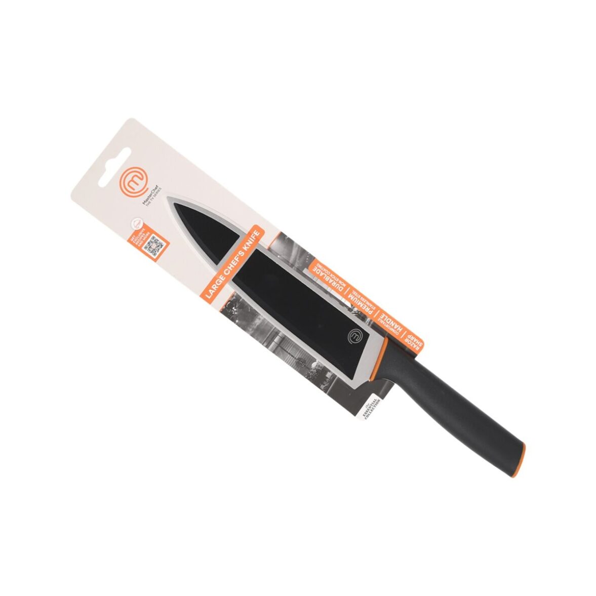 Cuchillo de Cocina MasterChef Chef Negro Plateado 20 cm (24 Unidades) - Imagen 3
