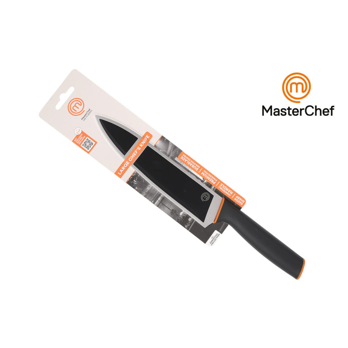 Cuchillo de Cocina MasterChef Chef Negro Plateado 20 cm (24 Unidades) - Imagen 4
