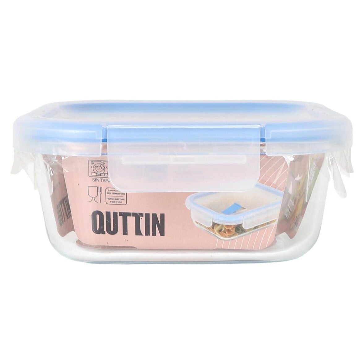 Fiambrera Hermética Quttin Boho Transparente 750 ml (6 Unidades) - Imagen 3