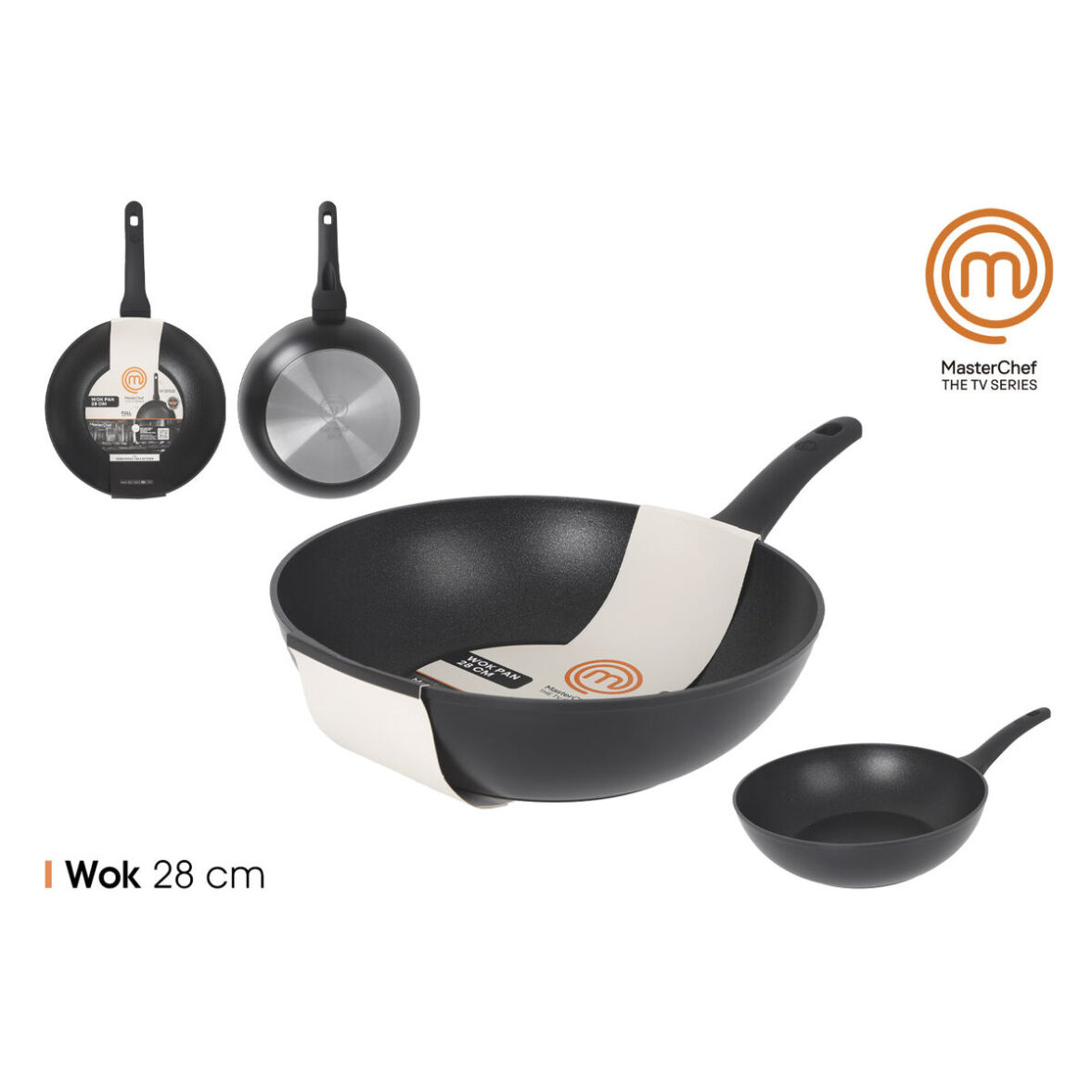 Sartén Wok MasterChef 28 cm (6 Unidades) - Imagen 4