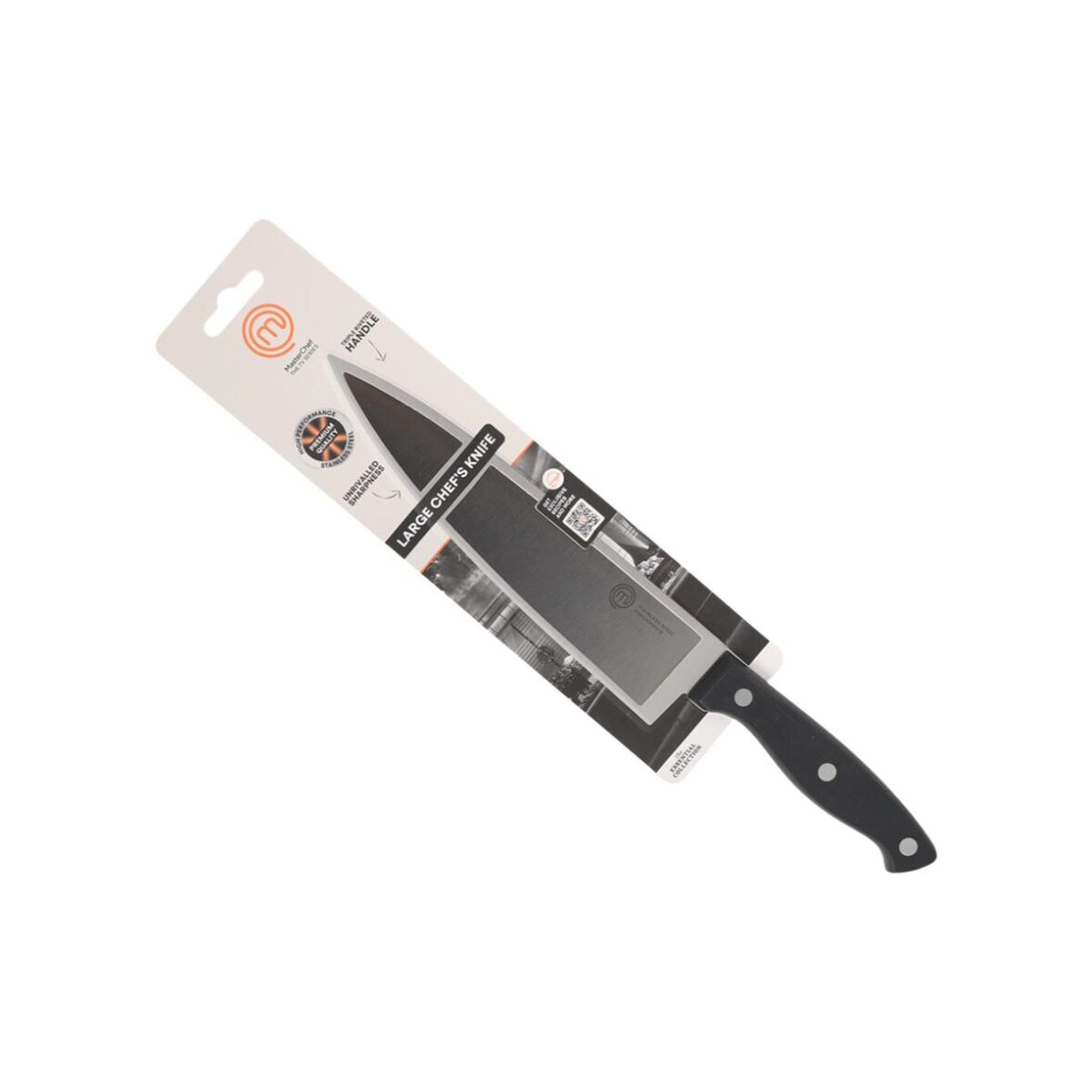 Cuchillo de Cocina MasterChef Chef Negro Plateado 20 cm (18 Unidades) - Imagen 4