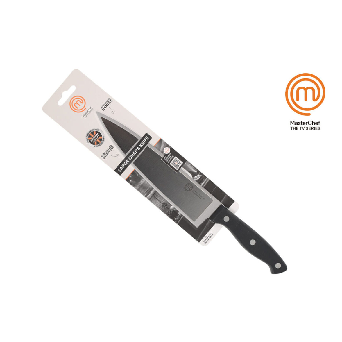 Cuchillo de Cocina MasterChef Chef Negro Plateado 20 cm (18 Unidades) - Imagen 3