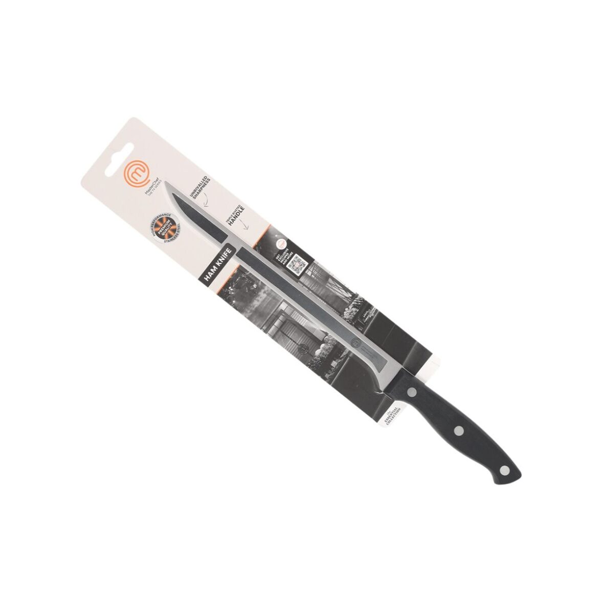 Cuchillo Jamonero MasterChef 23 cm Negro Plateado (18 Unidades) - Imagen 4