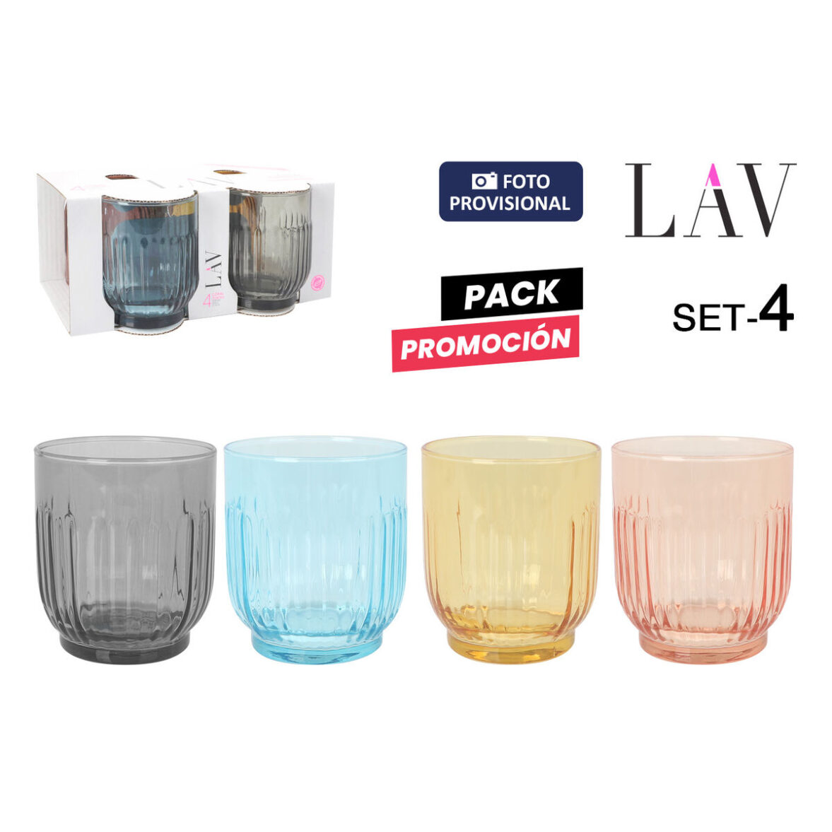 Set de Vasos LAV TOKYO 4 Piezas (6 Unidades) - Imagen 4