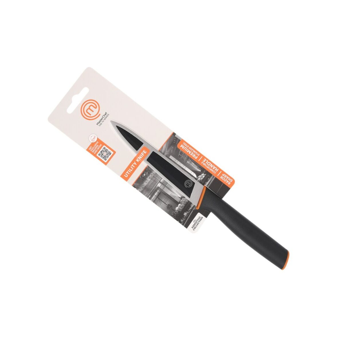 Cuchillo de Cocina MasterChef Negro Plateado 13 cm Multiusos (24 Unidades) - Imagen 3