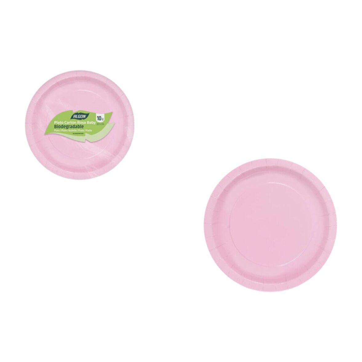Set de Platos Algon Rosa 20 cm 10 Piezas (24 Unidades) - Imagen 3