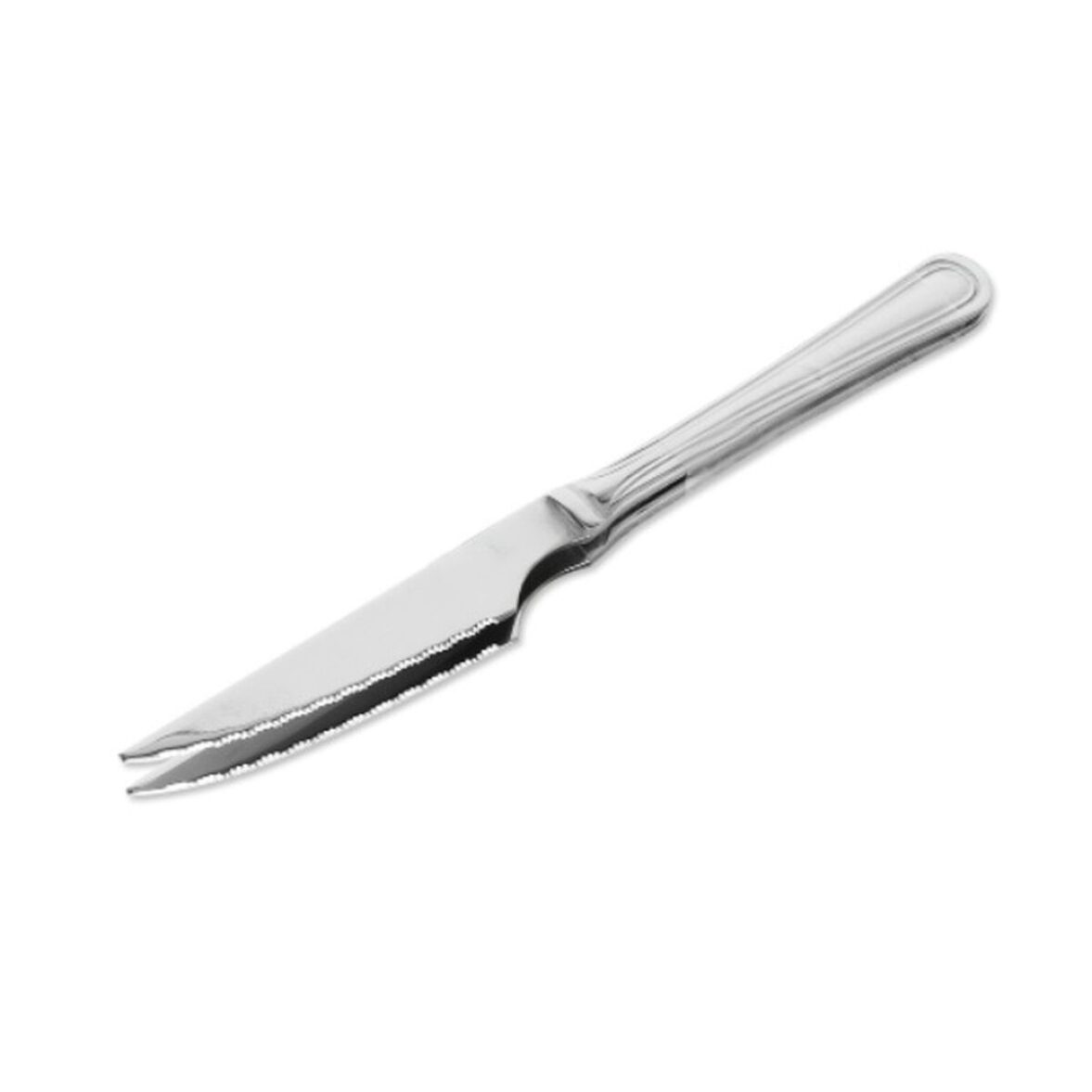 Set de Cuchillos para Carne Quttin Antártica Plateado Acero Inoxidable 21,5 x 1,9 cm 2 Piezas (12 Unidades) - Imagen 4