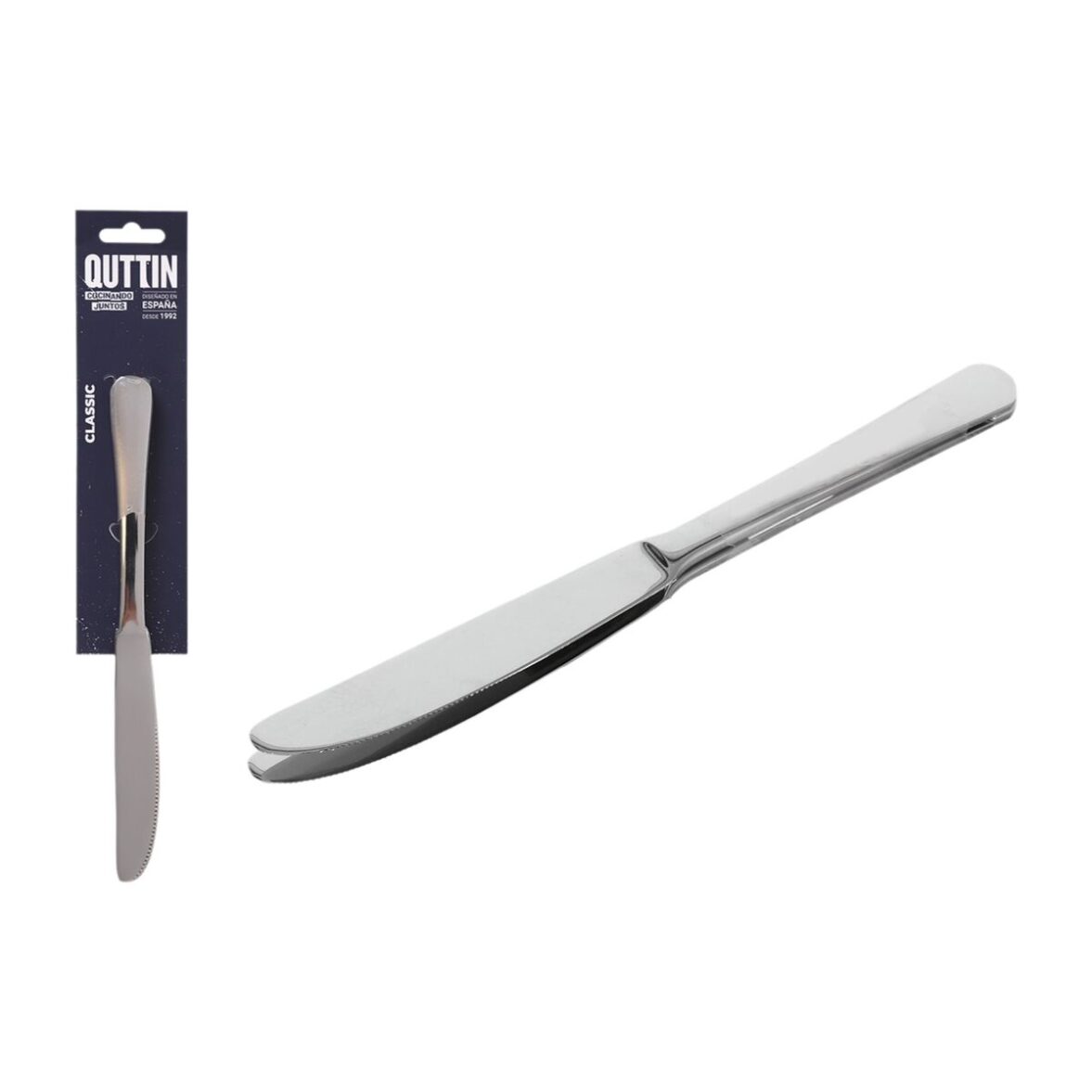 Set de Cuchillos Quttin Classic Plateado Acero Inoxidable 21,6 x 1,8 cm 2 Piezas (12 Unidades) - Imagen 3