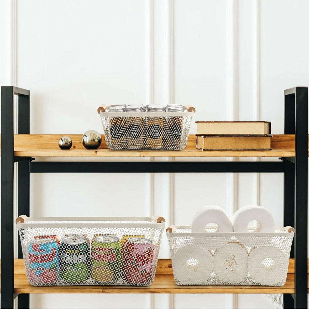Cesta Multiusos Confortime Metal 33,2 x 22,6 x 13,5 cm (10 Unidades) - Imagen 5