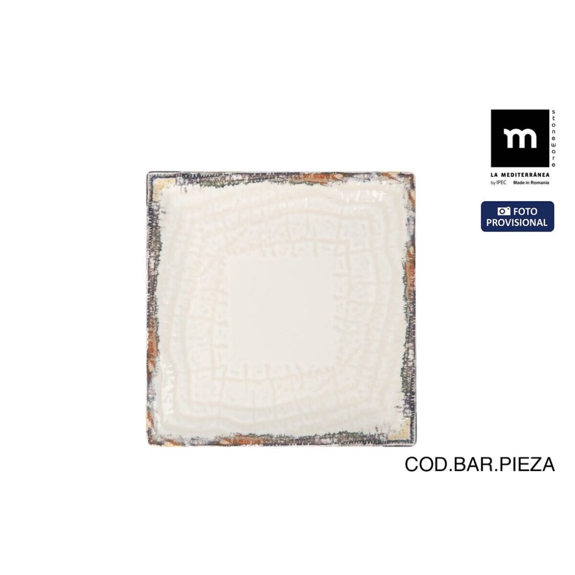 Plato de Postre La Mediterránea Albus 18 x 18 x 2 cm (12 Unidades) - Imagen 5