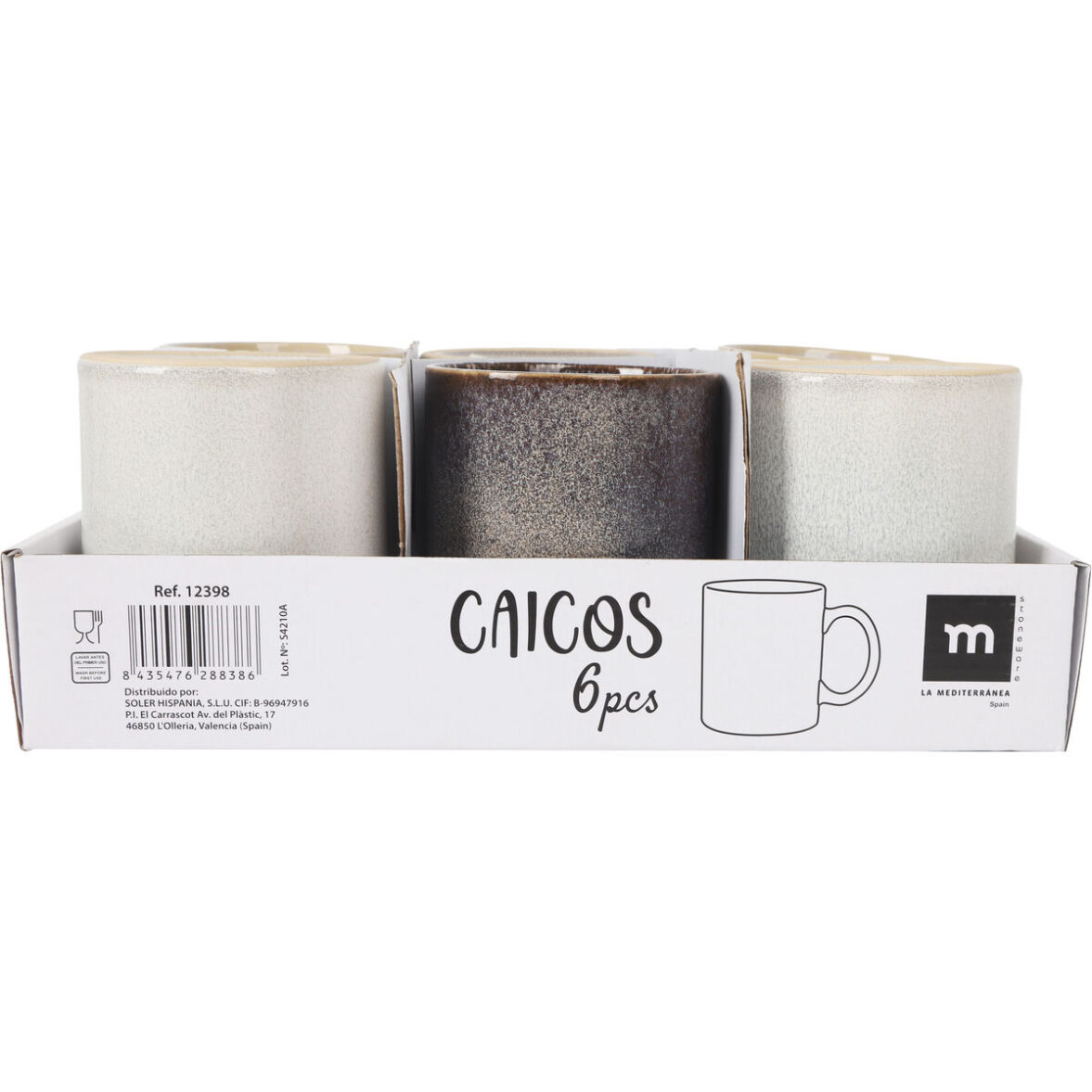 Taza Mug La Mediterránea Caicos Rectangular 300 ml (24 Unidades) - Imagen 5