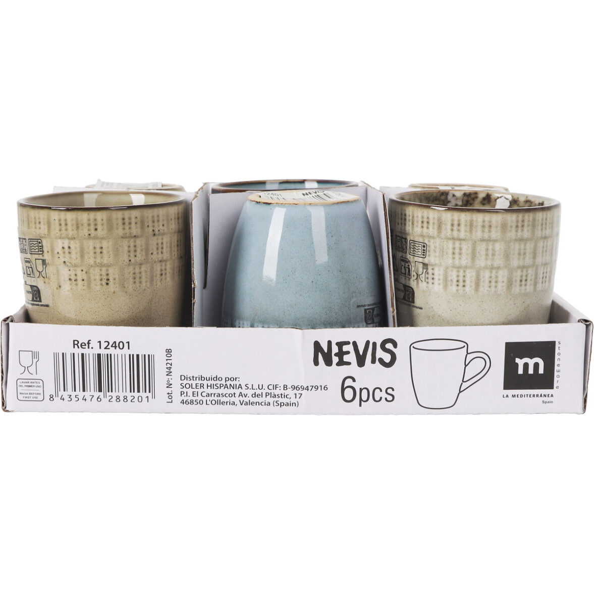 Taza de café y té La Mediterránea Nevis 90 ml (36 Unidades) - Imagen 9