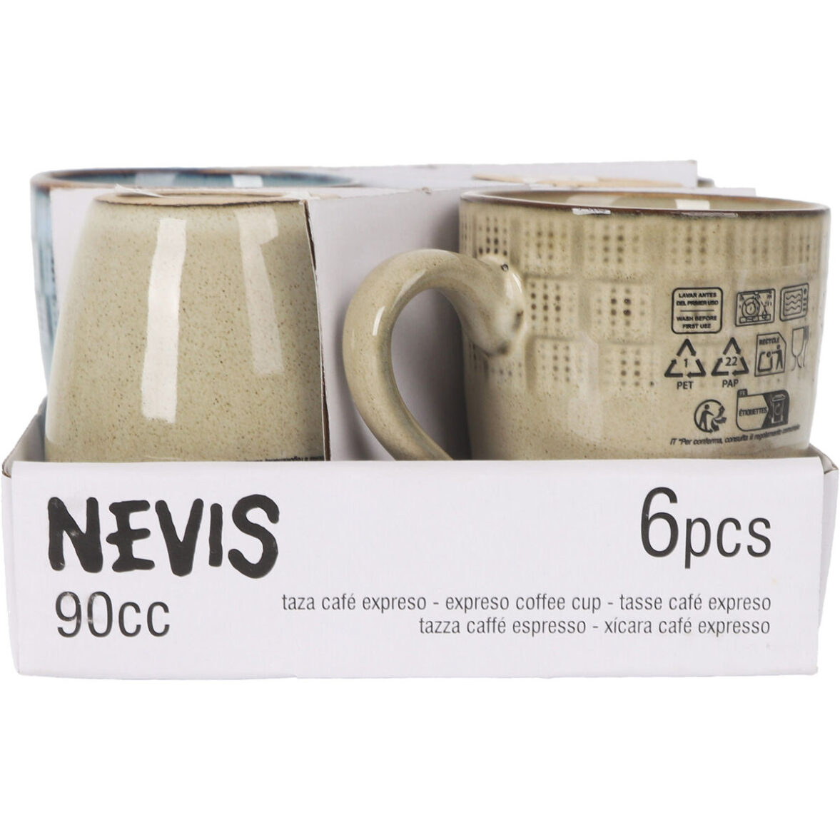 Taza de café y té La Mediterránea Nevis 90 ml (36 Unidades) - Imagen 5