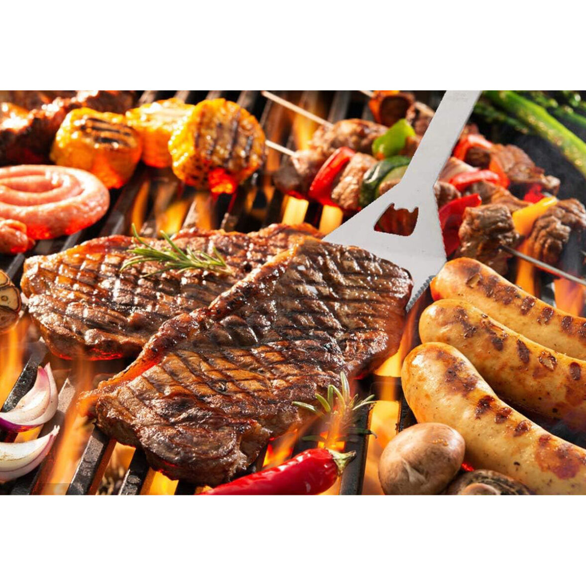 Paleta para Barbacoa Algon Acero (12 Unidades) - Imagen 4