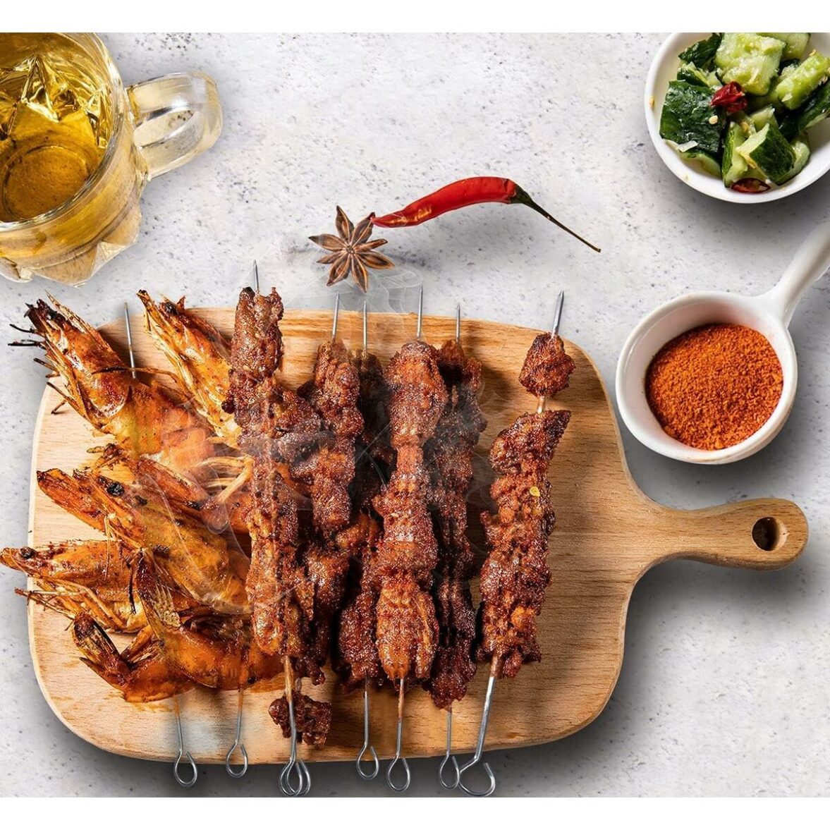 Set de Pinchos para Barbacoa Algon Metal 35 cm 12 Piezas (24 Unidades) - Imagen 4