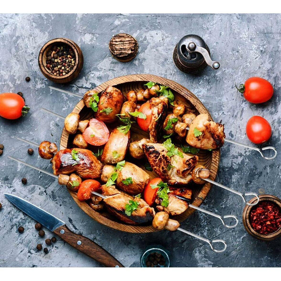 Set de Pinchos para Barbacoa Algon Metal 35 cm 12 Piezas (24 Unidades) - Imagen 6