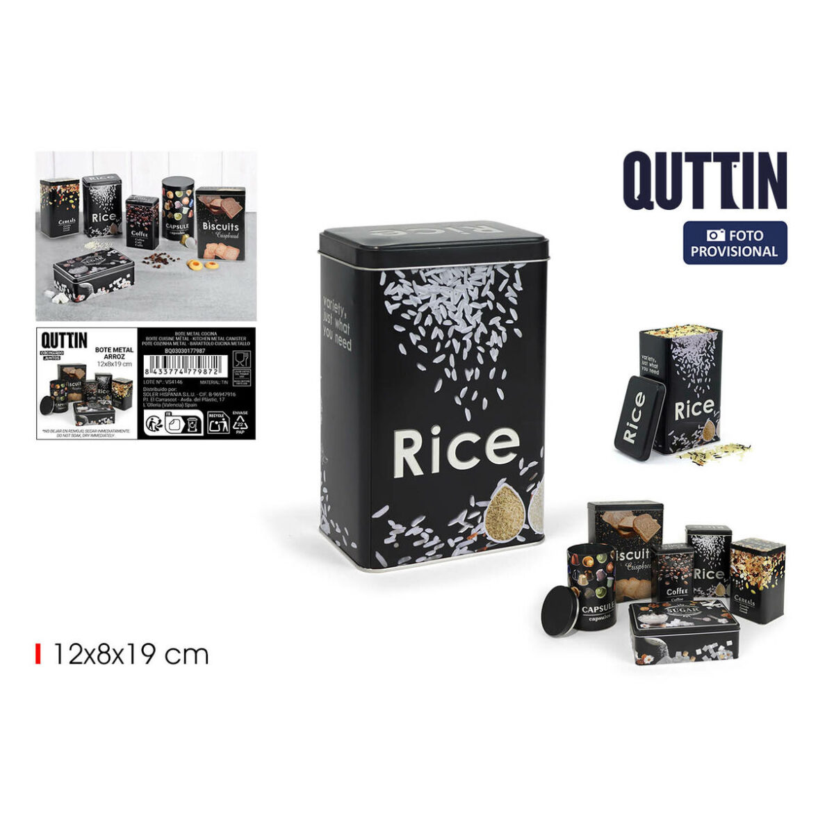 Bote Metálico Quttin RICE (12 Unidades) - Imagen 8