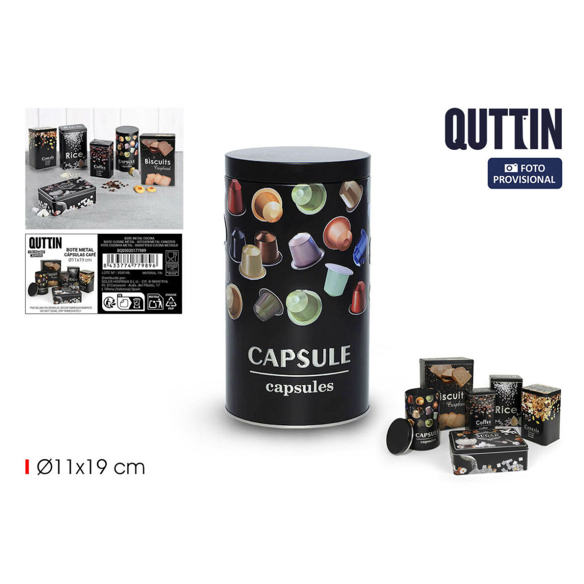Bote Metálico Quttin Capsules (12 Unidades) - Imagen 5