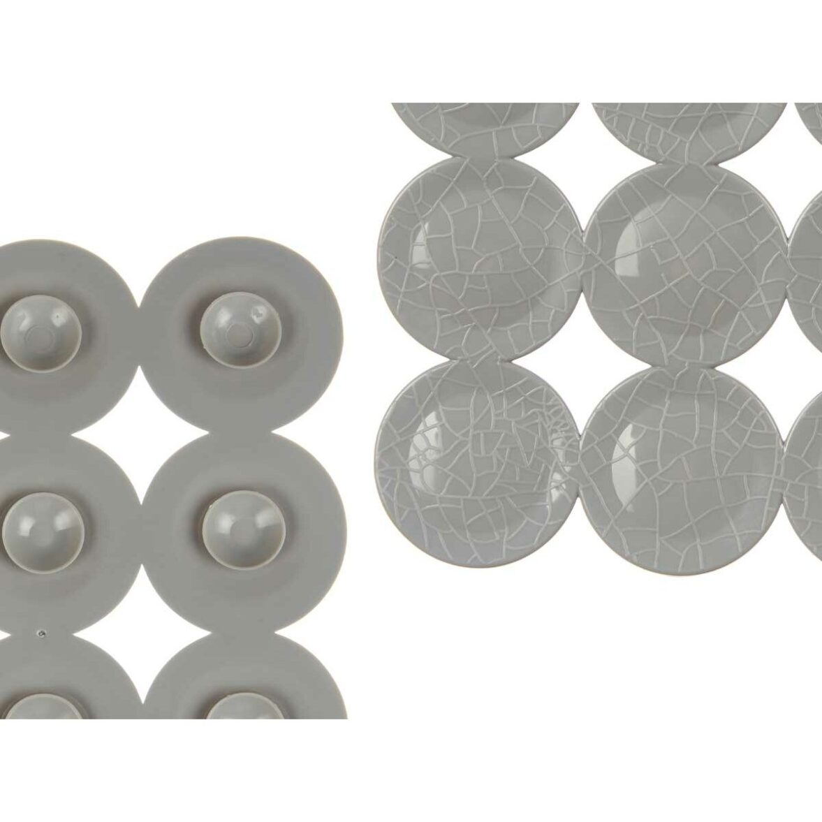 Alfombrilla Antideslizante para Ducha Gris PVC 68 x 36 x 1 cm (6 Unidades) - Imagen 3