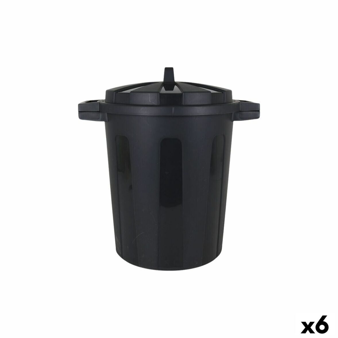 Cubo de Basura con Ruedas Dem Negro 25 L (6 Unidades)