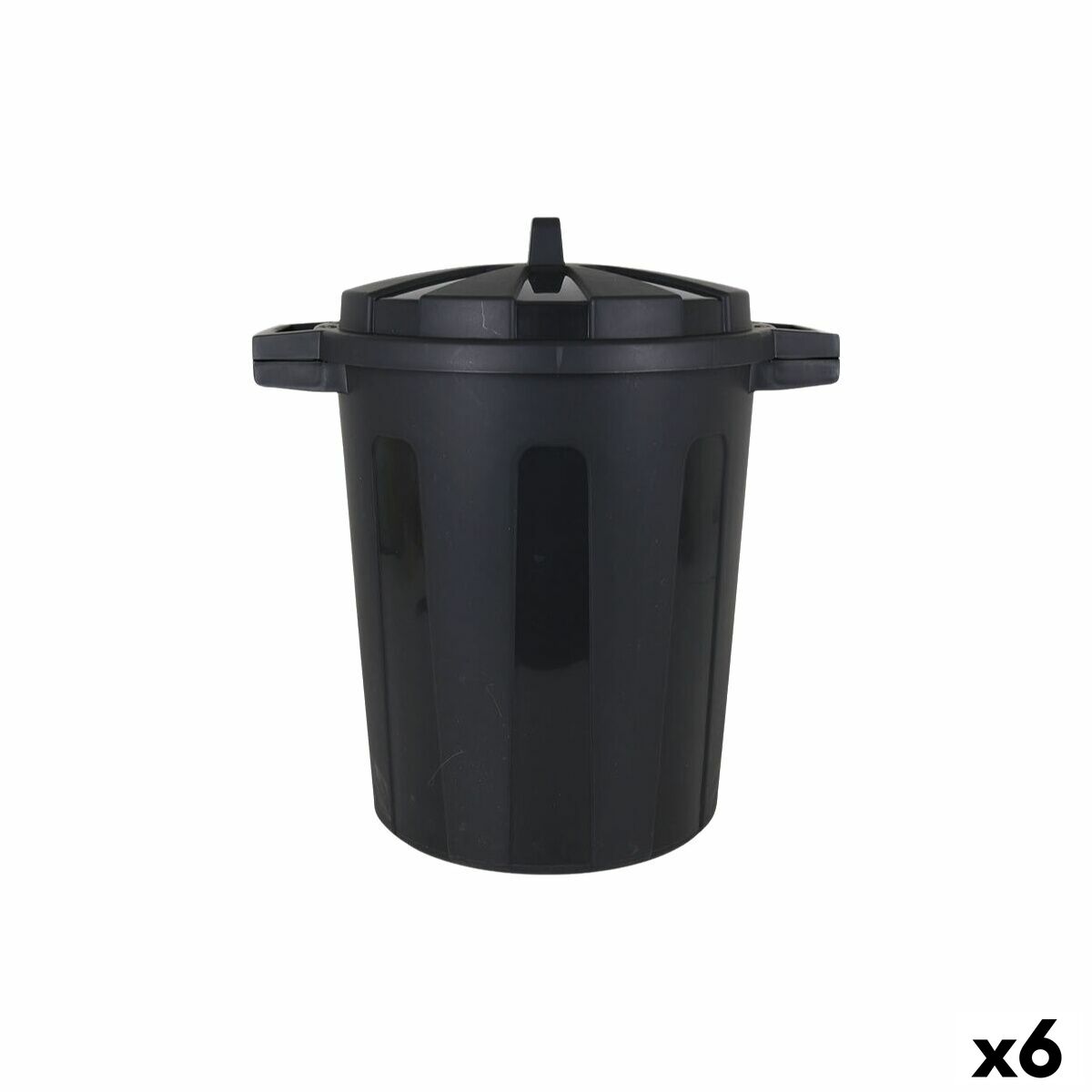 Cubo de Basura con Ruedas Dem Negro 25 L (6 Unidades)