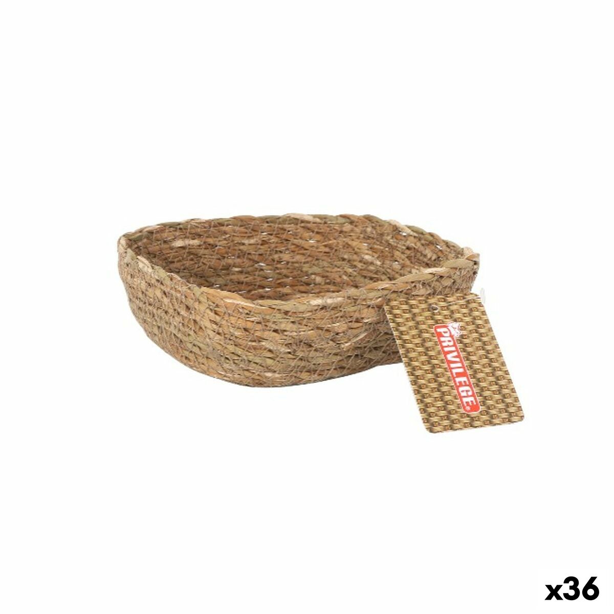 Cesta Multiusos Privilege   Marrón Mimbre Rectangular 13 x 10 x 5 cm (36 Unidades)