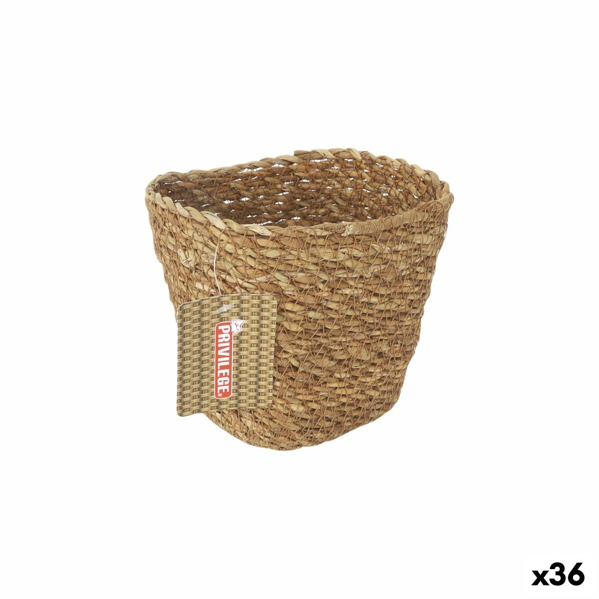 Cesta Multiusos Privilege   Marrón Mimbre Rectangular 13 x 10 x 11 cm (36 Unidades)