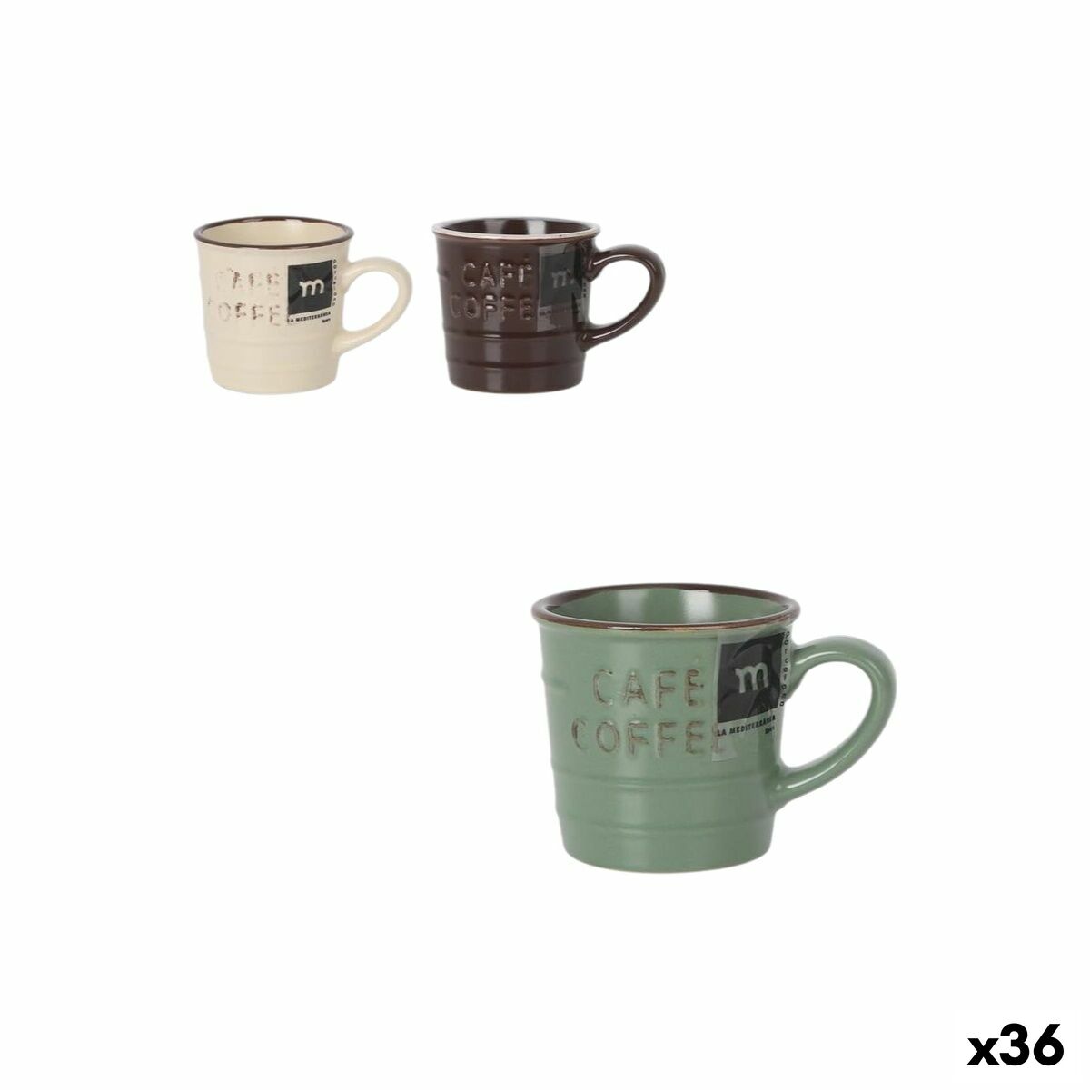 Taza de café y té La Mediterránea Sweet farm 80 ml (36 Unidades)