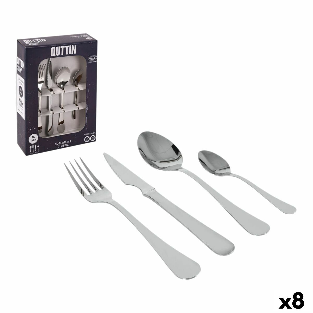 Cubertería Quttin Classic (8 Unidades)