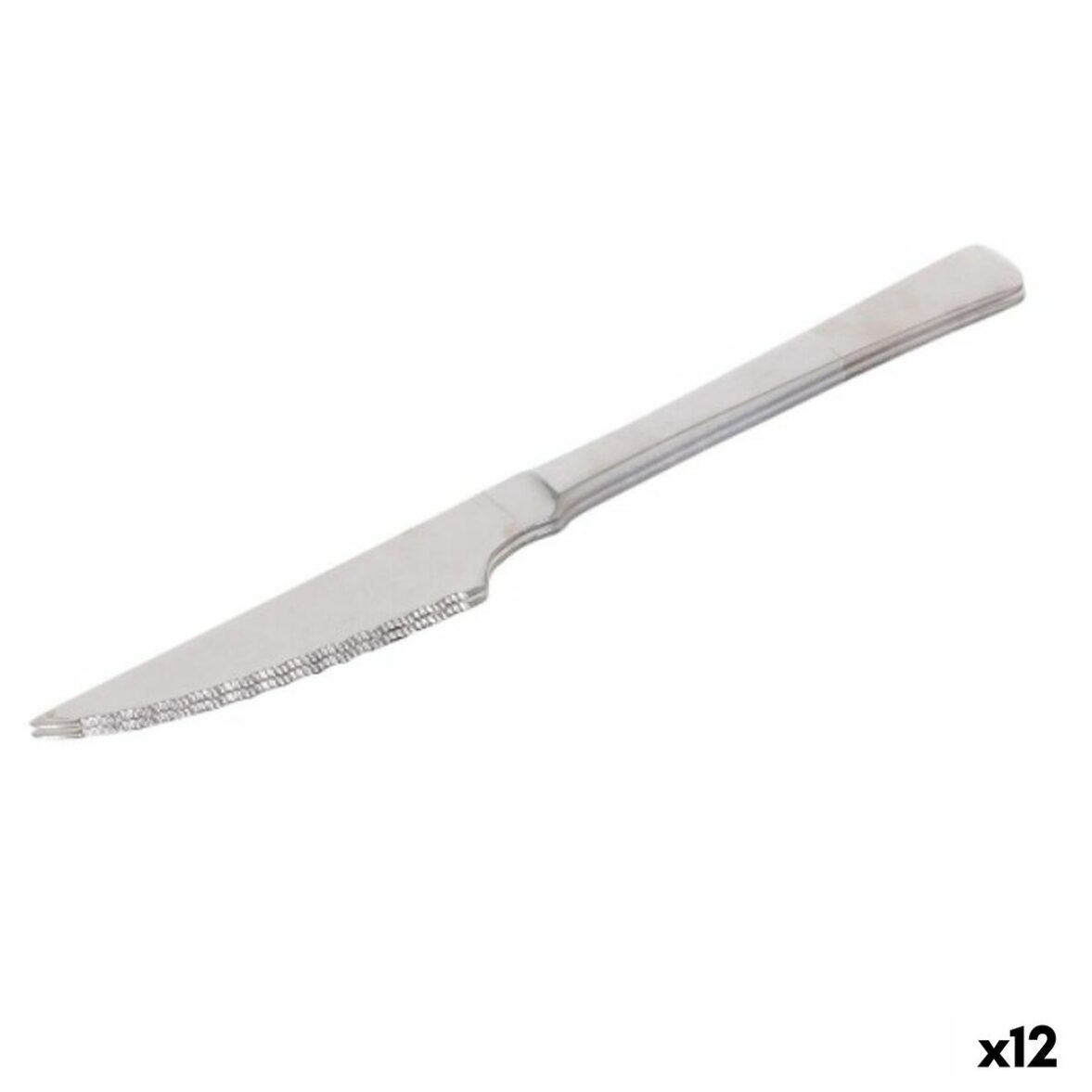 Set de Cuchillos para Carne Quttin Madrid Plateado Acero Inoxidable 21 x 2 x 0,5 cm 2 Piezas (12 Unidades)
