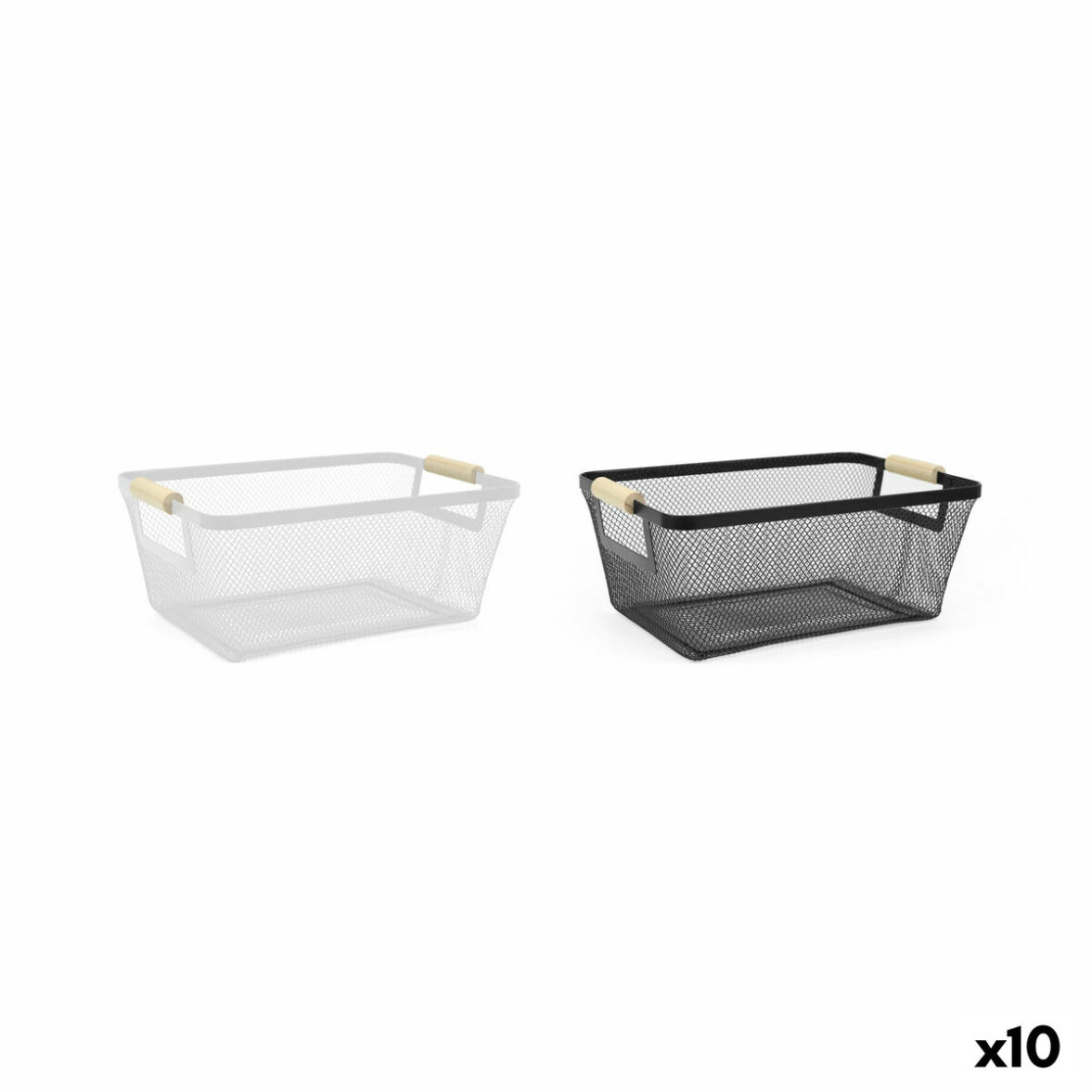 Cesta Multiusos Confortime Metal 33,2 x 22,6 x 13,5 cm (10 Unidades)