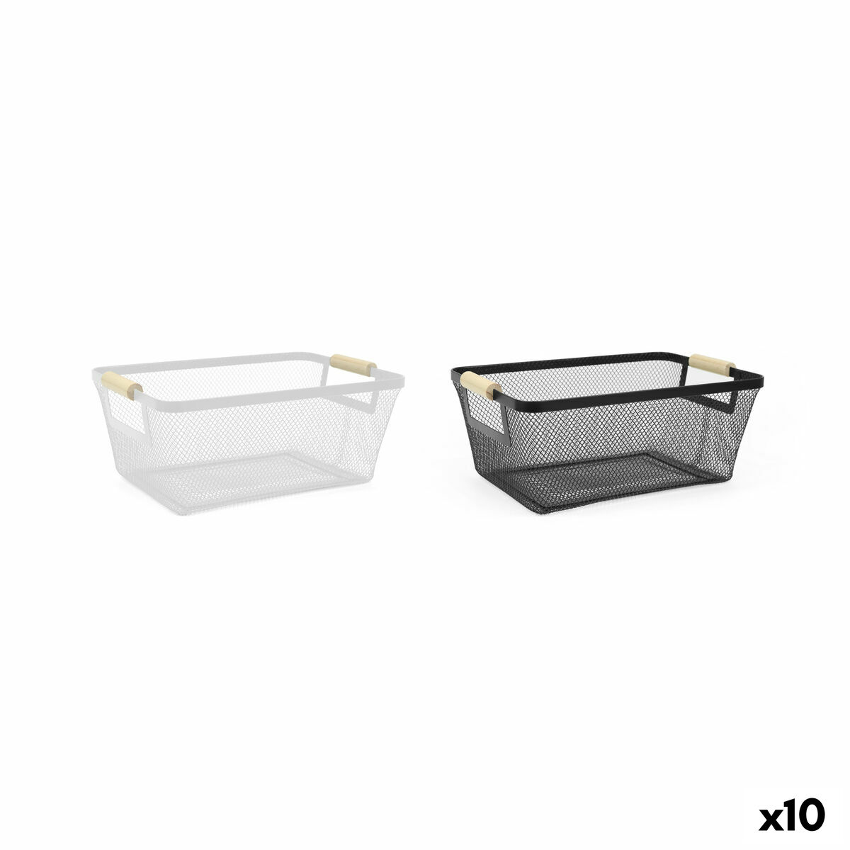 Cesta Multiusos Confortime Metal 33,2 x 22,6 x 13,5 cm (10 Unidades)