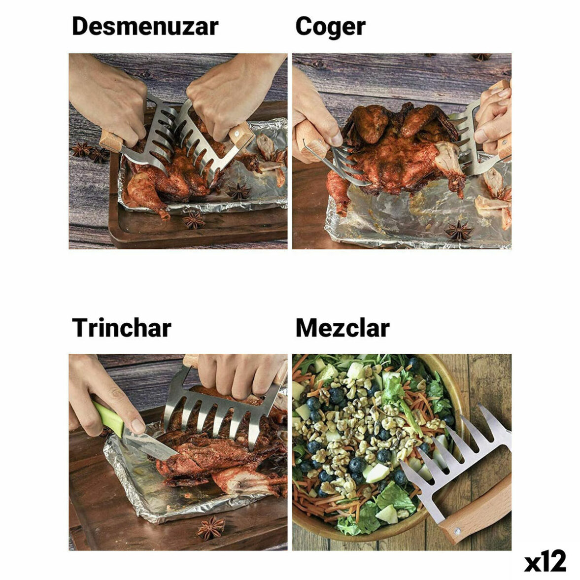 Desmenuzador de carne Algon 1,8 mm 2 Piezas (12 Unidades) - Imagen 7