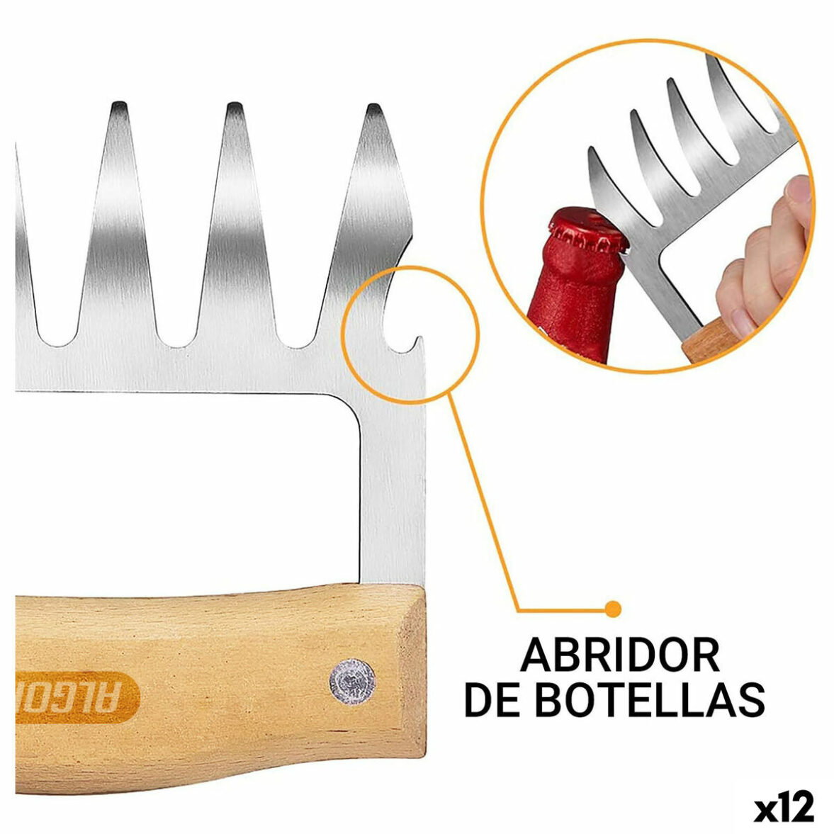 Desmenuzador de carne Algon 1,8 mm 2 Piezas (12 Unidades) - Imagen 4