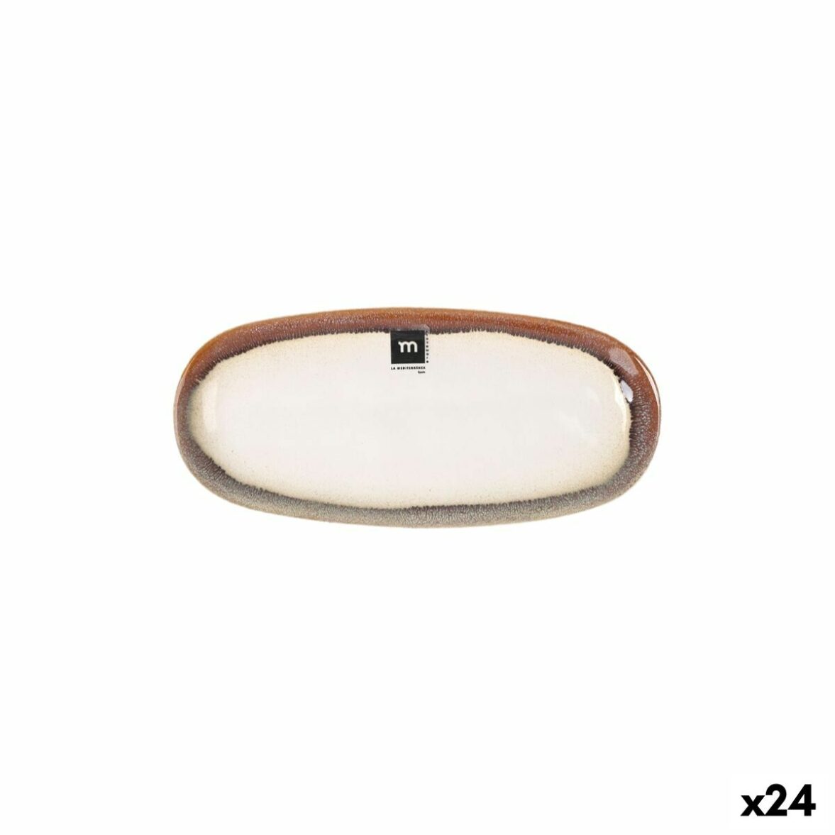Fuente de Cocina La Mediterránea Fustam Ovalado 25,8 x 12 x 2,2 cm (24 Unidades)
