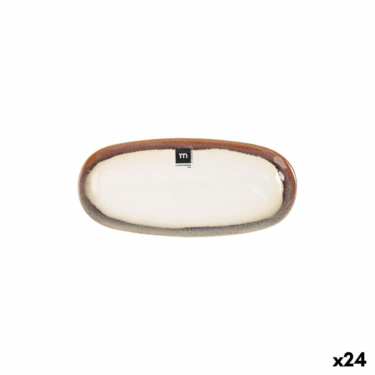 Fuente de Cocina La Mediterránea Fustam Ovalado 25,8 x 12 x 2,2 cm (24 Unidades)